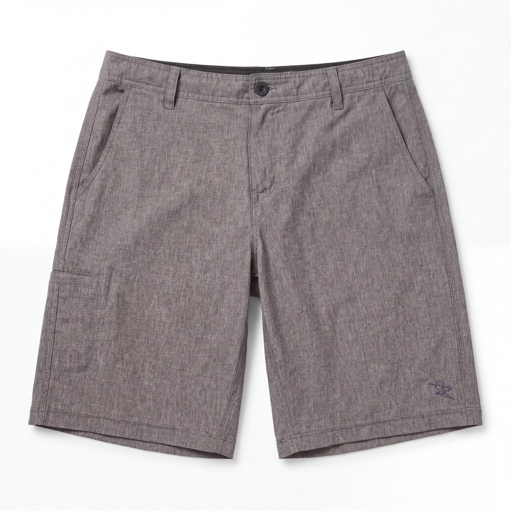 DaHui Hybrid Collection Shorts Mens 34 Gray Heathered Stretch Board Swim Surf‎